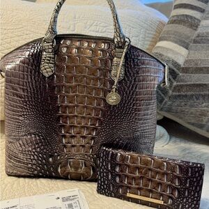 Brahmin Lg Duxbury Espresso ombré with matching Ady wallet